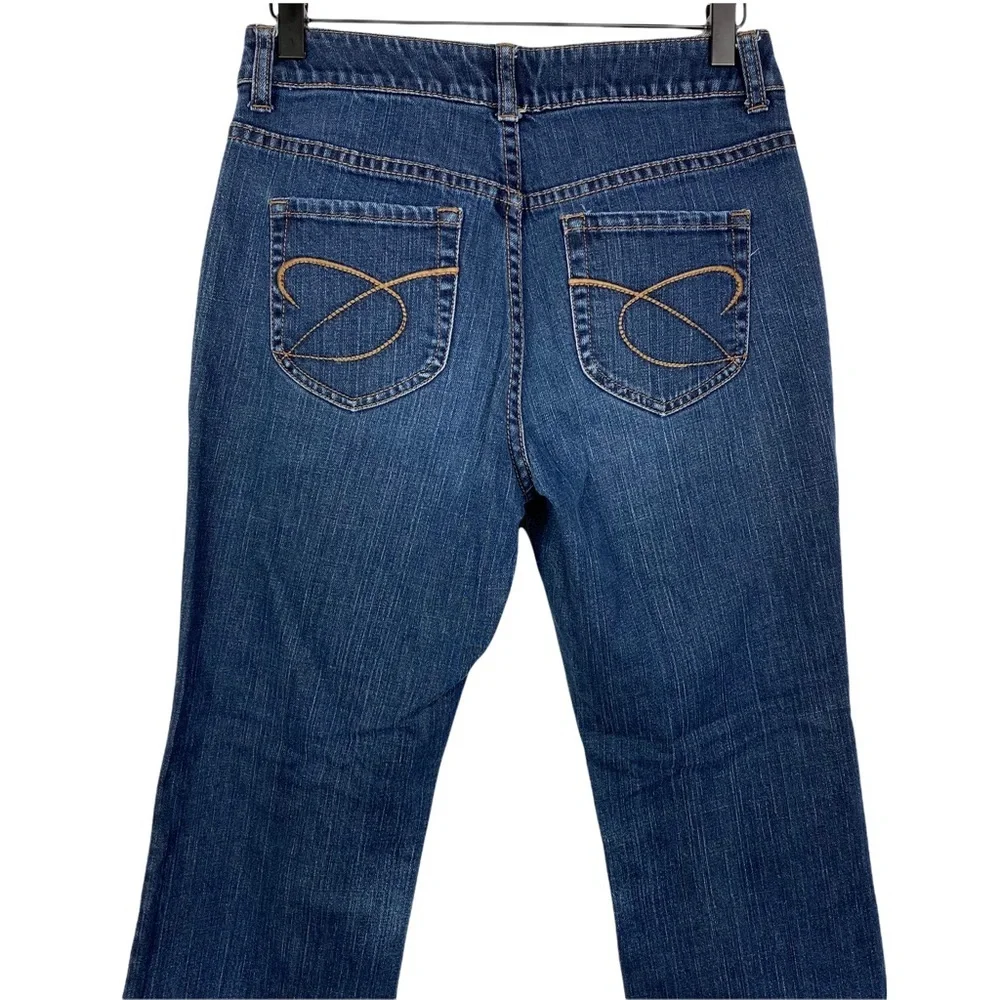 Chico’s Platinum Jeans Short Dark Wash Mid Rise Size 00